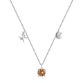 Collana Pesci in argento 925 con zircone giallo e pendente segno zodiacale - Argento sterling 925