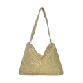 Elegant gold rhinestone evening hobo bag with sparkling crystals for formal events - 27*20*5cm / Gold