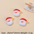 Ciondolo Babbo Natale in resina fai-da-te per fermagli e scarpe, 26mm x 24mm - Babbo Natale