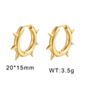 Orecchini a cerchio dorati stile punk con borchie Mobius 20x15mm per gioielli di moda - Stile a Punta (Tipo B) / Oro