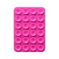 Rectangular rose pink silicone 24-suction cup pad for anti-slip phone case mounting - Double-Sided Style (48-Suction Cup) / Pink