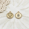 Golden zodiac cow and milk bottle alloy pendants for DIY jewelry making accessories - Milk Bottle Cow