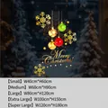 Christmas gold snowflake static window sticker with size chart from S to XXL - SDUV-274A [Static Glue-free] / Small [40*60CM]