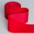 Rotes Weihnachtsband aus Samt mit Golddrahtkante für DIY-Geschenkboxen - 6.8cm Breite * 10 Yards
