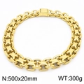 Collana a catena cubana dorata da 20mm in acciaio inossidabile, 500mm, 300g - Collana Oro