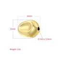 Golden irregular baroque bead accessory 16mm x 12mm for DIY bracelet and necklace jewelry - VZ446 Gold