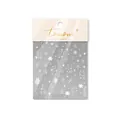 Adesivi per unghie in rilievo 3D argento con fiocchi di neve e motivi botanici - to3735-Fiocco di Neve Argentato