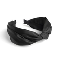 Böhmischer Haarreif aus schwarzem Stoff mit stilvollem Knotendesign für Damenmode - Schwarz