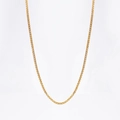 Golden stainless steel box chain necklace with durable square links for DIY jewelry - Chain Only (Without Pendant)-Box Chain (SN22031401)