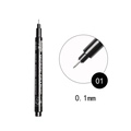 Penna tecnica nera impermeabile con punta ad ago extra fine da 0,1 mm per il disegno - 01-0,1 mm di larghezza della linea