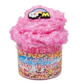 Pink Kitty Krispies slushie slime with glitters and rainbow charms in a clear jar - Pink Rainbow 70ml