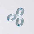 Translucent light blue oval acrylic chain links for DIY jewelry and bag accessory design - 19.5*14.5mm / Sky Blue