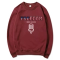 Unisex burgundy hoodie featuring Freedom US flag print and 1993-2025 graphic design - Burgundy