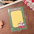 Forest green Christmas card with cute puppy illustration and message area, 9.5x14cm - Style 12 Christmas Carnival Backing Card
