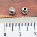 Silver-plated metal cross pattern beads measuring 7mm for DIY jewelry making - Cross Spacer Bead