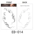 Adesivi per tatuaggi per capelli impermeabili modello ED-014 vista fronte e retro - ED-014 / 11*18cm