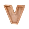 Letter V / Natural Wood Color