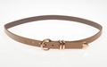 Handmade woven khaki belt with golden ring buckle and heart pendant for hats or waist - 56-58cm / Khaki Belt with Gold Ring Buckle and Heart Tail (AB57)