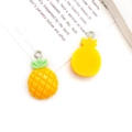 DIY yellow resin pineapple pendants for necklaces and bracelets set of two - 1pc Yellow Resin Pineapple 14x23mm