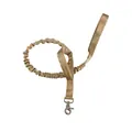 Tactical bungee dog leash in khaki nylon featuring heavy-duty swivel metal hook - L / Pet Leash / Khaki