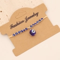 Bracciale stile bohémien con perline occhio greco e ciondoli blu su cartoncino moda - Stile Evil Eye con Pendenti Multipli (3#)
