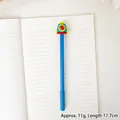 Dark blue cartoon gel pen with a rocket topper on white lined paper, 17.7cm long - 3D Little Rocket