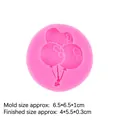 Pink silicone balloon mold for fondant and clay DIY projects with clear size dimensions - Style 2 (Round) / Pink