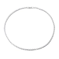 Classic silver tennis necklace featuring marquise-cut marquise-cut cubic zirconia in 18k gold - Oval Locket / 45cm / White Gold