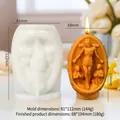 Ostern Silikonform für Jesus-Kerzen und fertige religiöse Reliefkerze im Kreuzigungs-Design - Jesus Kreuzigung Relief / ZL-828