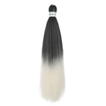 Mèches à tresser Easy Braids 26 pouces synthétiques ombré noir vers blanc texture Yaki - Ombré Noir vers Blanc (FR-14)