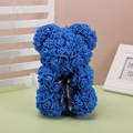 Handmade blue rose teddy bear gift with 'Just for you' ribbon for Valentine's Day - 23CM Naked Bear (Without Box) / Sapphire Blue