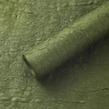 Grass green handmade textured crepe paper for floral gift wrapping with crinkle finish - 60cm x 3m / Army Green