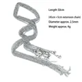 Zilverkleurige 50cm O-schakelketting met 45cm hoofdketting en 5cm verlengstuk - Ketting