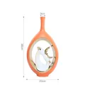 Jarrón moderno de cerámica naranja con interior dorado y relieve ciervo, 38 cm - Jarrón de Ciervo Compañerismo de por Vida 11028-Naranja Oro