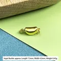 Golden ingot clasp for DIY jewelry, 925 sterling silver plated, size 7.5x4.5mm - Yellow Gold Mini