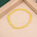 Handmade yellow beaded rice bead bracelet in a wooden display tray for women - 47#-Solid Yellow Seed Beads