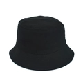 Close-up of black cotton bucket hat showing fine stitching and minimalist sun protection design - M (56-58cm) / Black