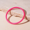 Detail of rose pink marble resin bangle on natural stone slab for women's fashion - Pink Thin Style (15#)