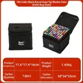 Set de 100 feutres à double pointe Touch avec sac de transport noir pour dessin professionnel - 100 Couleurs (Sac en Tissu)