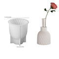 Stampo in silicone a rombi per vaso di fiori fai-da-te con inserto in vetro - Stampo per Vaso a Onde d'Acqua n. 1