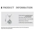 S925 sterling silver necklace featuring 1ct D-color Moissanite blue diamond pendant - Small Sugar White Gold
