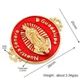 26mm Gold plated copper Our Lady of Guadalupe connector in red enamel finish - M580409-Red