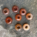 8x14mm natural rose quartz abacus loose beads in various polished carnelian agate tones - Red Agate