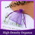 Deep purple high-density organza drawstring pouch for pediatric cupping tools - Deep purple