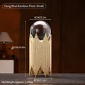 Moderne goldene Metallskulptur mit Kristallkugel und Abmessungen für die Inneneinrichtung - S