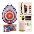 5-in-1 shark archery set with LED bow, target, suction arrows and dart gun for kids - 5-in-1 LED Bow Shark Target Set (Black)