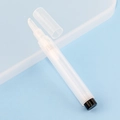 Transparent plastic refillable twist pen with black dial for liquid makeup and oil - 7ml Press Silicone Head