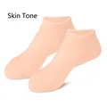 Moisturizing silicone foot care socks in nude color for softening calluses and skin - One Size / Nude