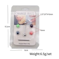 316L surgical steel body piercing set with interchangeable acrylic patterned balls - Straight Bar Piercing Set Type C