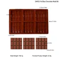 Molde de silicona marrón de 6 cavidades para chocolate y galletas con rejilla cuadrada - Estilo Cuadrado Grande de 6 Rejillas (D4932)
